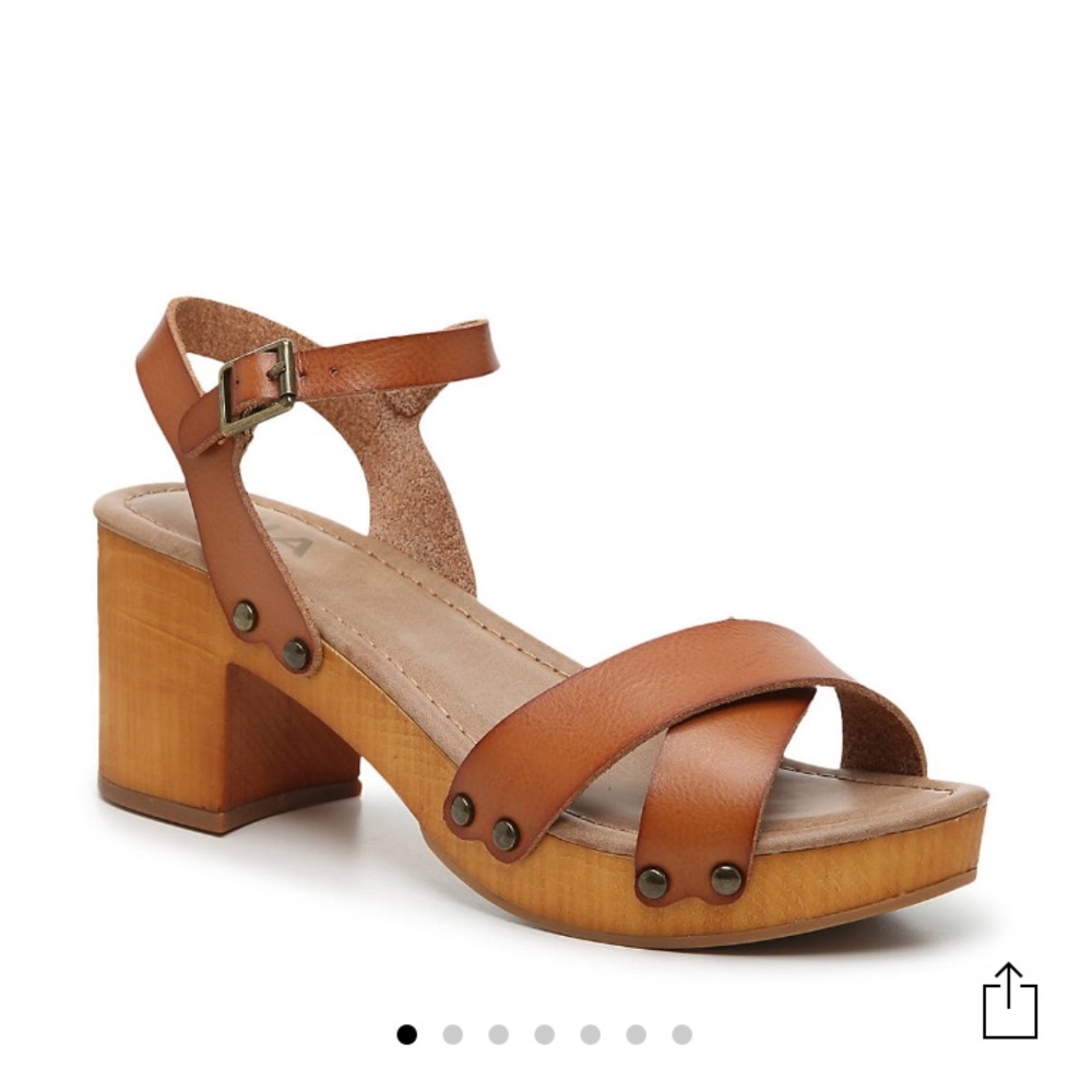 Leather & wood heels